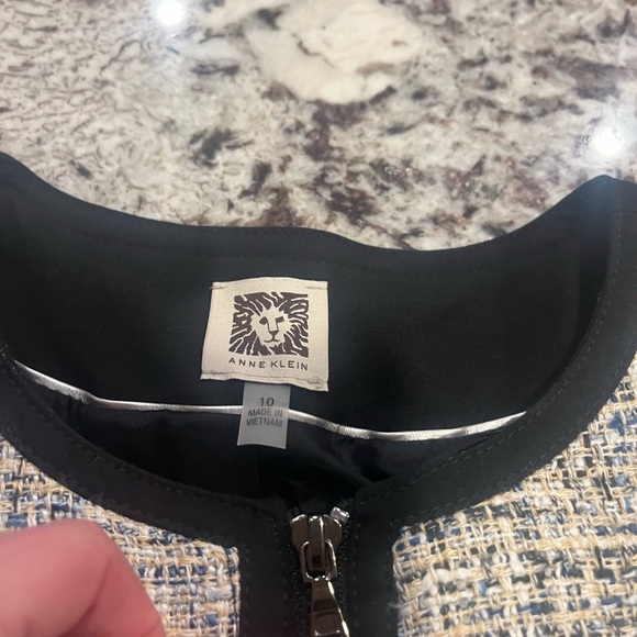 NWOT women’s size L Anne Klein tween blazer with zippers - Picture 2 of 7